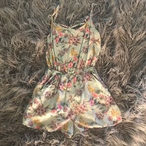 Blue flower romper